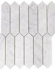 Picket Tile in Carrara Bianco Marble Mosaic Tile | TileBuys