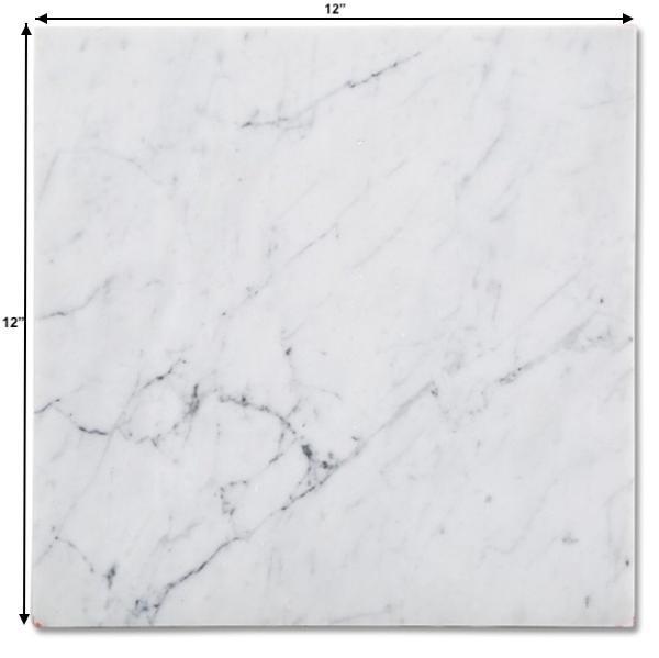 Carrara Bianco Marble Wall and Floor Field Tile in Various Sizes - Polished | TileBuys