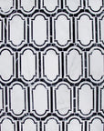 Carrara (Carrera) Venato and Nero Black Marble Waterjet Mosaic Tile - Black and White Geometric Tile | TileBuys