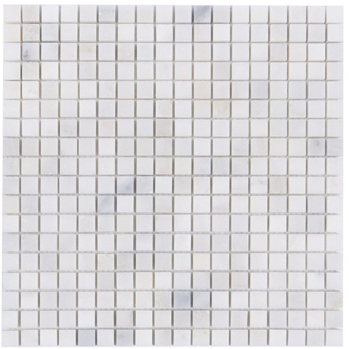Carrara (Carrera) Venato Marble Tile - 5/8” Squares - Polished | TileBuys