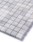 Carrara Venato Marble Mosaic Tile in 1” Squares Pattern - Polished or Honed | TileBuys