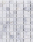 Carrara Venato Marble Mosaic Tile in 1” Squares Pattern - Polished or Honed | TileBuys