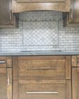 Carrara Venato Marble Mosaic Tile in Beveled 2x4" Mini Brick Subway Tiles Pattern - Polished | TileBuys
