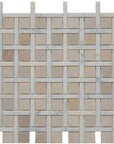 5 Sq Ft of Carrara White and Cinderella Grey Marble Mosaic Tile in Carrero | TileBuys