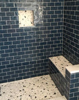 Carrara White and Zebra Marble Mosaic Tile - Flat Pebble Pattern for Bathroom Floors | TileBuys