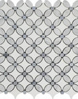 Carrara White, Milano Grey and White Thassos Marble Mosaic Tile in Glacier Garden | TileBuys