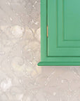 Dolomite White Marble and Mother of Pearl Waterjet Mosaic Tile in Pearl Lace | TileBuys