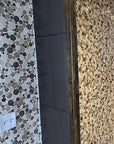 4.2 Sq Ft of Dark Emperador & Crema Marfil Marble Mosaic Tile in Mixed Rounds Pattern - Polished | TileBuys