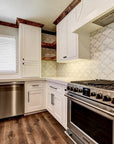 Floating Lantern Dolomite White Marble and Mother of Pearl Waterjet Mosaic Tile | TileBuys