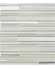 5.2 Sq Ft of Light Gray Artisan Glass Simple Strip Mosaic Tile in Denver | TileBuys