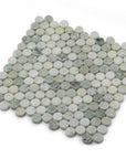 Ming Green Marble Tile Mosaic in 1" Penny Rounds - Polished | TileBuys