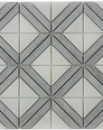 Mountain Blue and Gray Marble Diamond Pattern Mosaic Tile