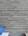 Mountain Blue Marble Mosaic Tile - Random Linear Strips - Honed | TileBuys
