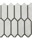 Outline Picket Marble Mosaic Tile in 3 Marble/Color Combinations | TileBuys