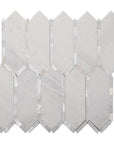 Outline Picket Marble Mosaic Tile in 3 Marble/Color Combinations | TileBuys