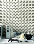 3.9 Sq Ft Silver Oak and Athens Grey Marble Waterjet Mosaic Tile in Moroccan Arabesque | TileBuys