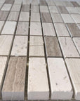 5 Sq Ft of Silver Oak Marble Mosaic Tile - 5/8x2" Mini Bricks - Polished | TileBuys