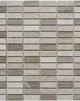 5 Sq Ft of Silver Oak Marble Mosaic Tile - 5/8x2" Mini Bricks - Polished | TileBuys