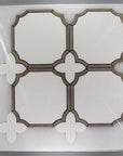 Thassos and Athens Marble Mosaic Tile in Hamish | TileBuys
