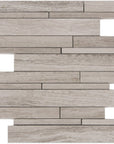 Wooden Marble Mosaic Tile - Random Linear Strips - Honed | TileBuys