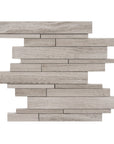 Wooden Marble Mosaic Tile - Random Linear Strips - Honed | TileBuys