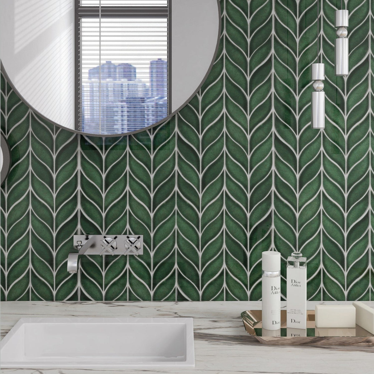 Leaf Backsplash Tile