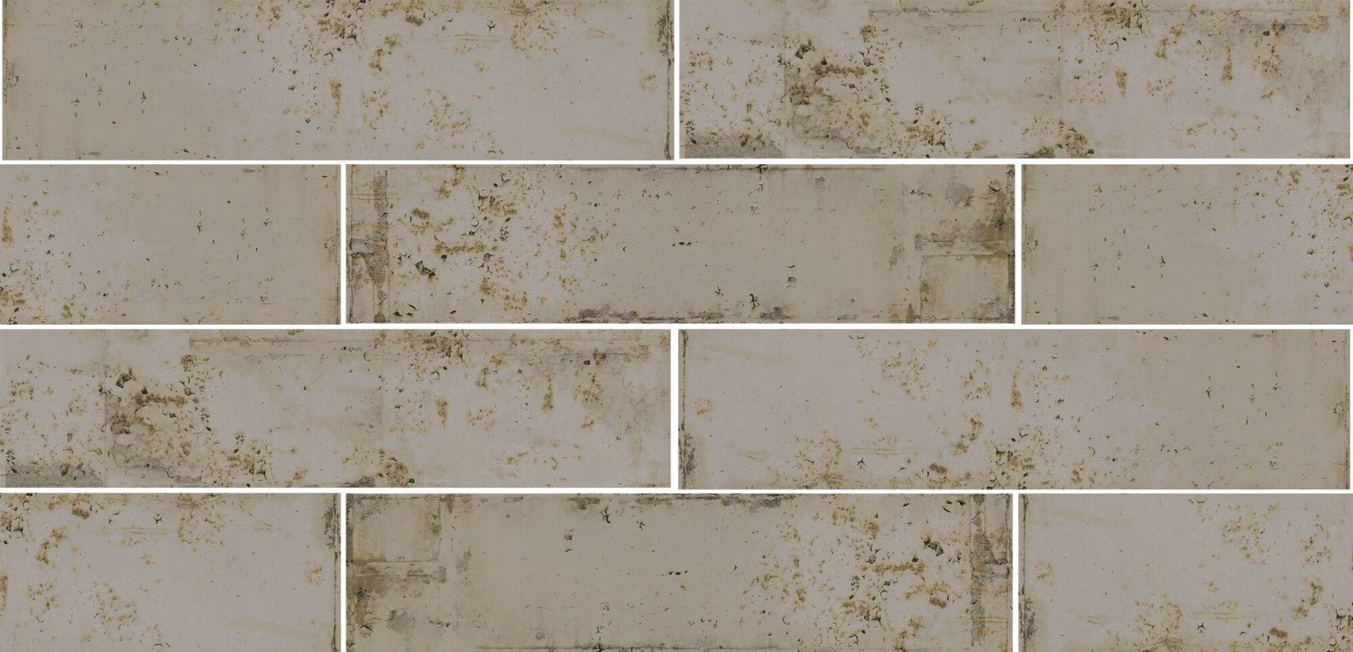 Distressed Subway Tile Backsplash