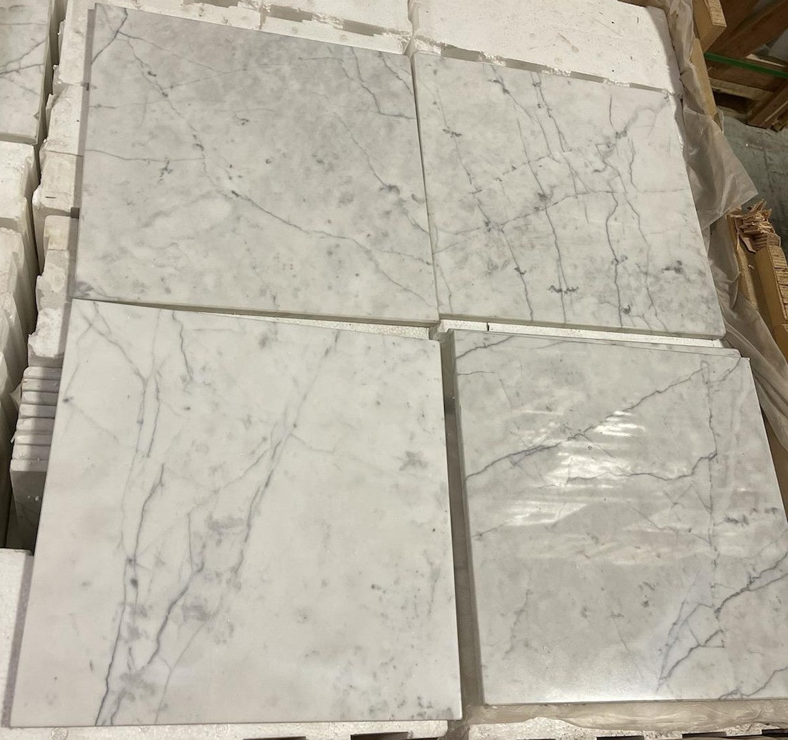 White and Grey Marble Tiles