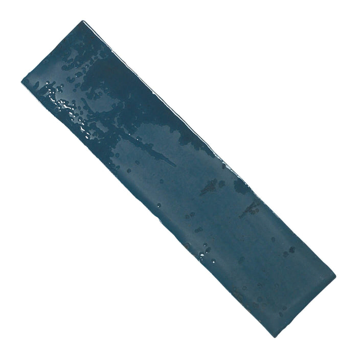 Distressed Rustic Blue Ceramic 3x12 Subway Tile