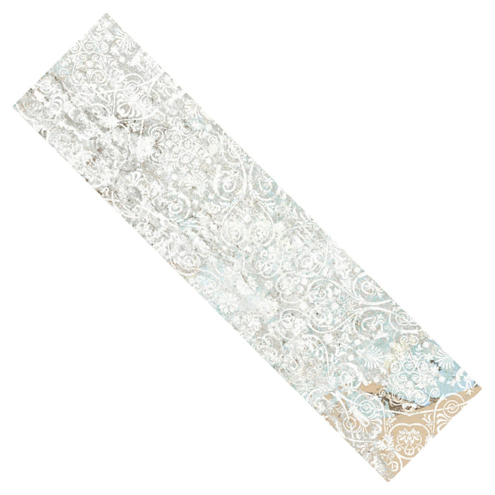 Off-White & Cream Carpet Look 3x12 Ceramic Subway Wall Tile