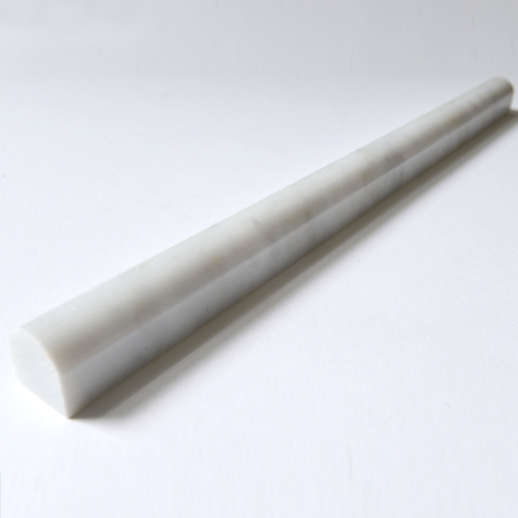 Carrara White Marble Trim Molding in Various Sizes - Polished
