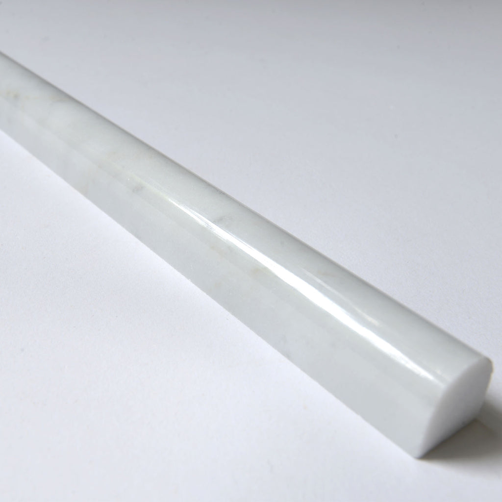 Carrara White Marble Trim Molding in Various Sizes - Polished