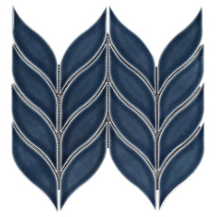 Blue Leaf Mosaic Tile