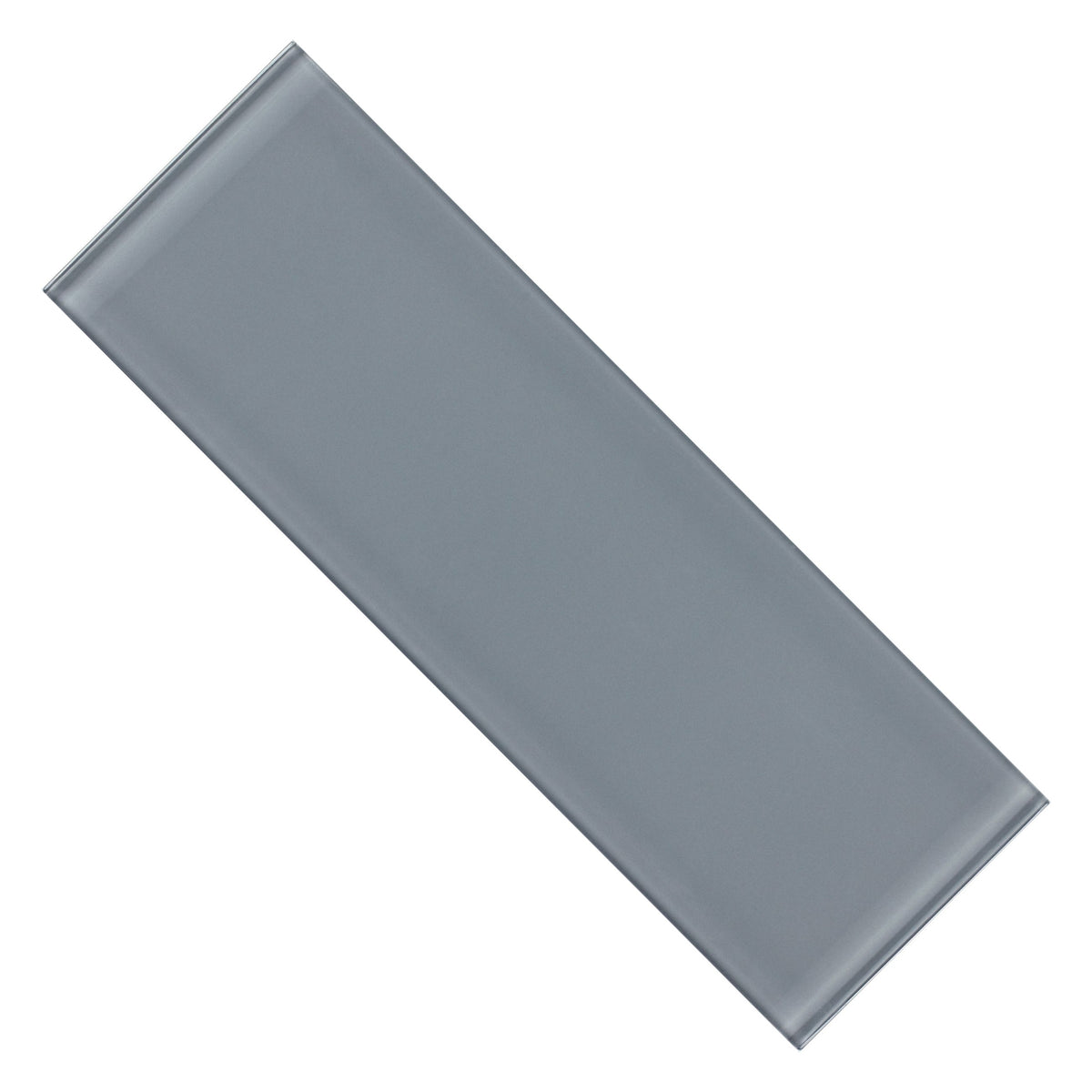 Glossy Glass 4x12 in. Subway Tile in Black, White, Gray, or Brown