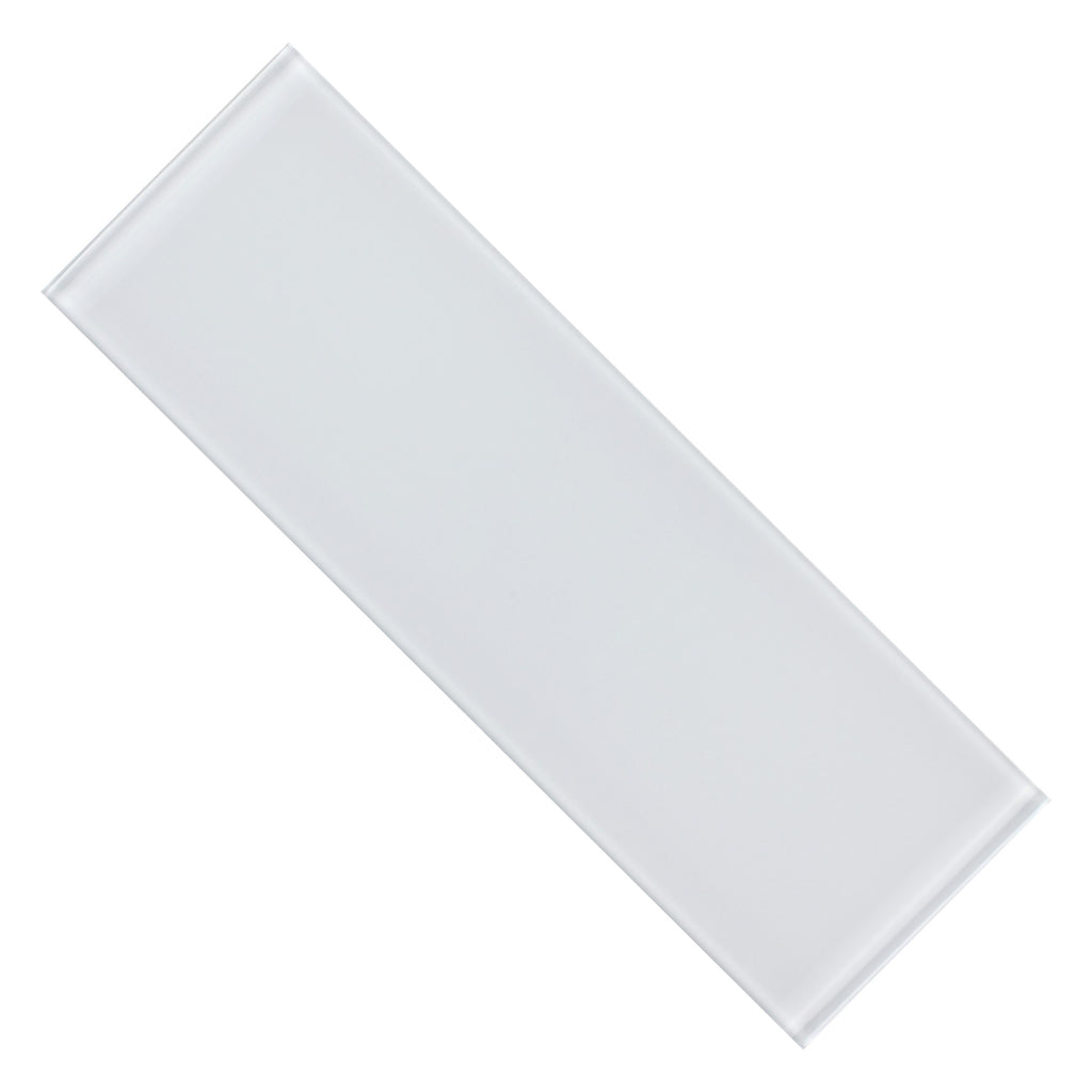 Glossy Glass 4x12 in. Subway Tile in Black, White, Gray, or Brown