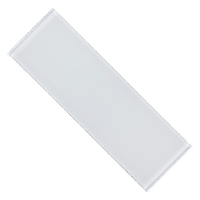 Glossy Glass 4x12 in. Subway Tile in Black, White, Gray, or Brown