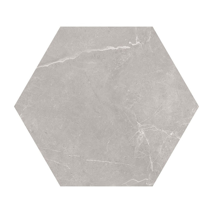 Keystone Gray Matte Porcelain 8x9 Hexagon Tile