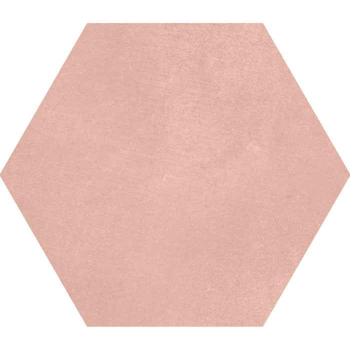 Matte Blush Pink 9x10" Hexagon Porcelain Tiles