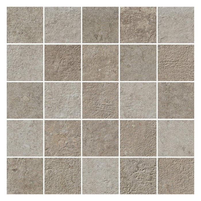 Range Greige Matte Porcelain 2x2 Squares Mosaic Tile