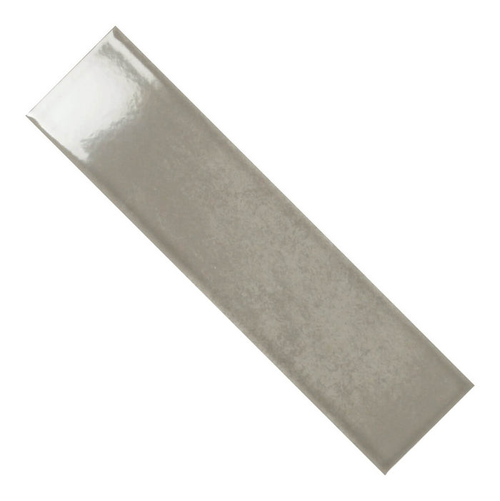 Reality Ceramic 3x12 Subway Wall Tile in Glossy Smoky Gray
