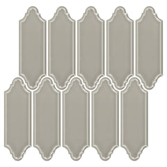 Smoke Gray Ceramic Linterna Mosaic Tile