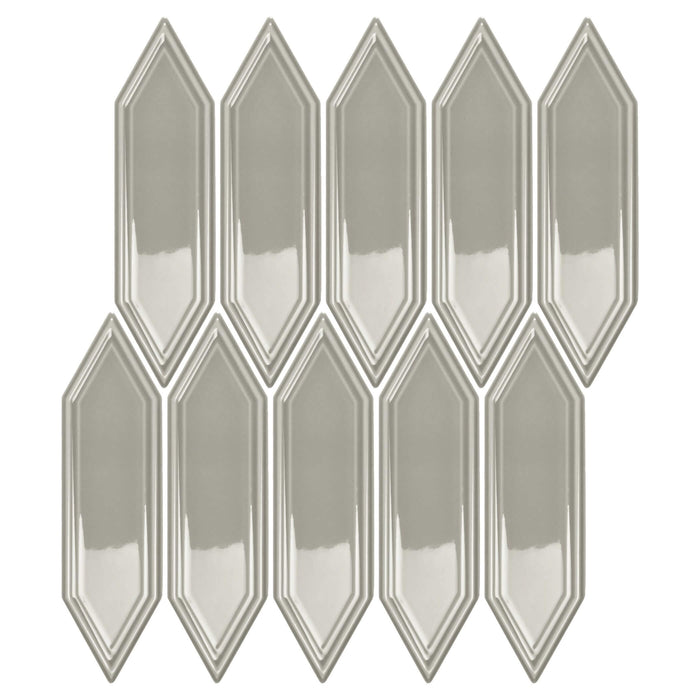 Smoke Gray Ceramic Picket Tile Southampton