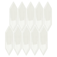 Snow White Ceramic Picket Tile Southampton