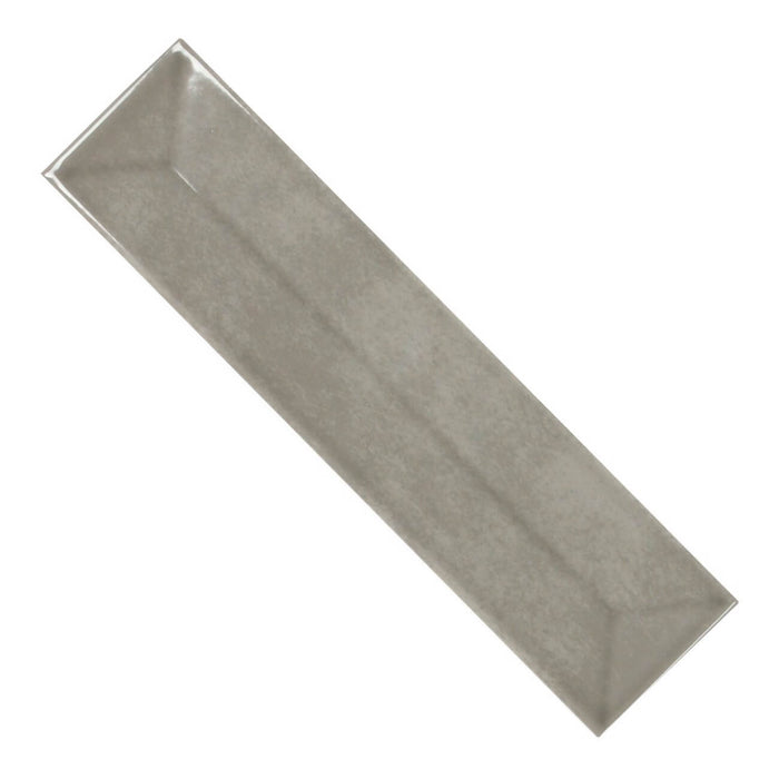 Spectrum Ceramic 3D 3x12 Subway Tile in Glossy Smoky Gray