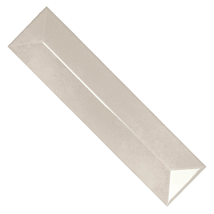 Spectrum Ceramic 3D 3x12 Subway Tile in Glossy Wind Gray
