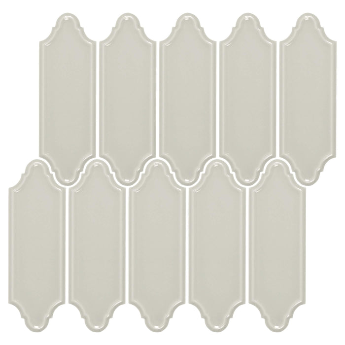 Warm Gray Ceramic Linterna Mosaic Tile