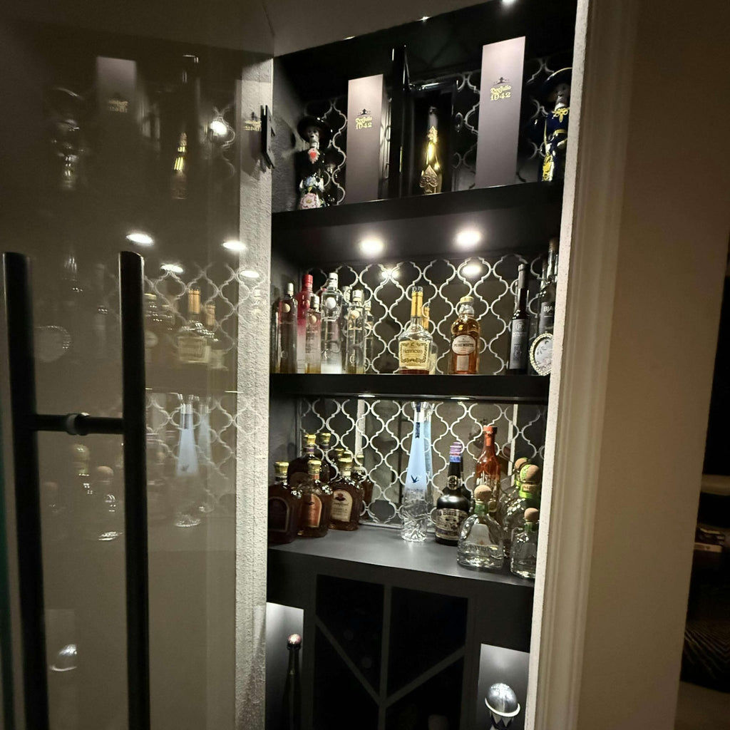 Antique Mirror Glass Tile in Arabesque Lanterns Mosaic - TileBuys