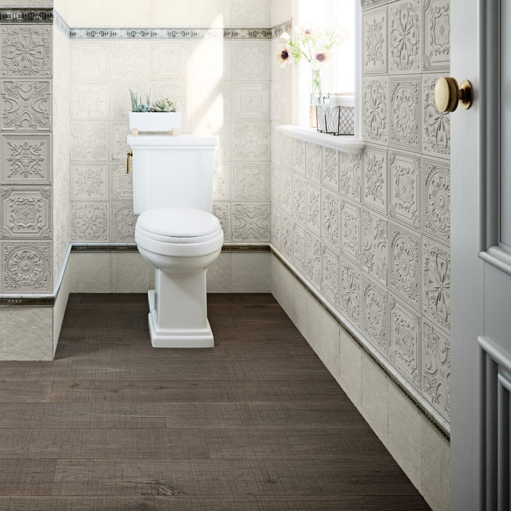 Antique White Faux Tin Tile Backsplash - TileBuys