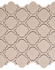 Arabesque Crackled Glass Mosaic Wall Tile in Pink Beige - TileBuys