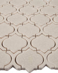 Arabesque Crackled Glass Mosaic Wall Tile in Pink Beige - TileBuys